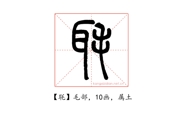 毦