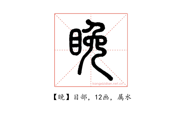 睌
